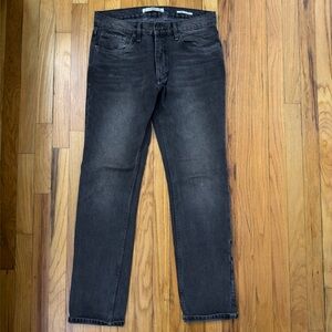 Mango Men’s Dark Wash Black Straight Jeans Size 30